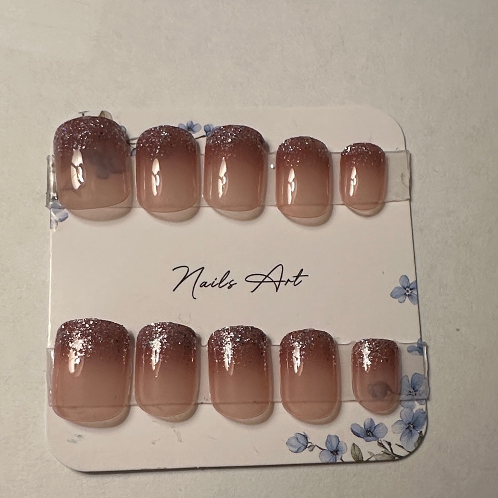 Press-On24 pcs Glitter Ombre Nails